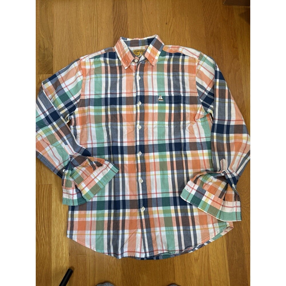 Kiel James Patrick Shirt Mens M Patchwork Multicolor Indian Madras Button Down - Picture 3 of 8